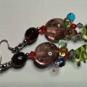 Kolczyki długie kolorowe