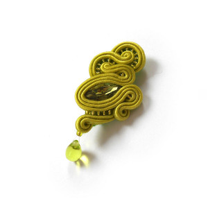 Limonka zielona broszka sutasz