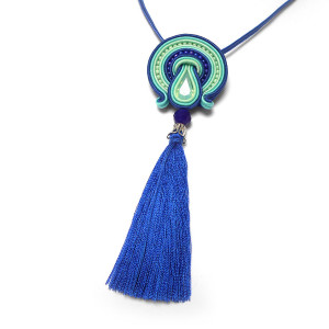 Chabrowa broszka i naszyjnik sutasz 2in1