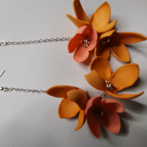 Kolczyki kolorowe kwiaty