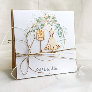 Kartka z okazji ślubu do koperty #1 - kolekcja Tajemniczy ogród