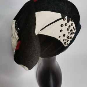 Czapka smerfetka patchworkowa