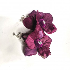 Klipsy duże lekkie kwiaty