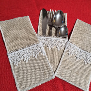 Lniane etui na sztućce