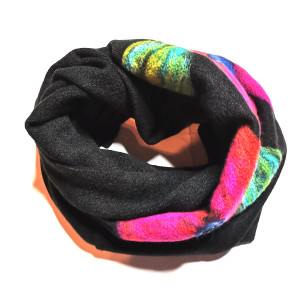 Komin wełniany czarny  tuba