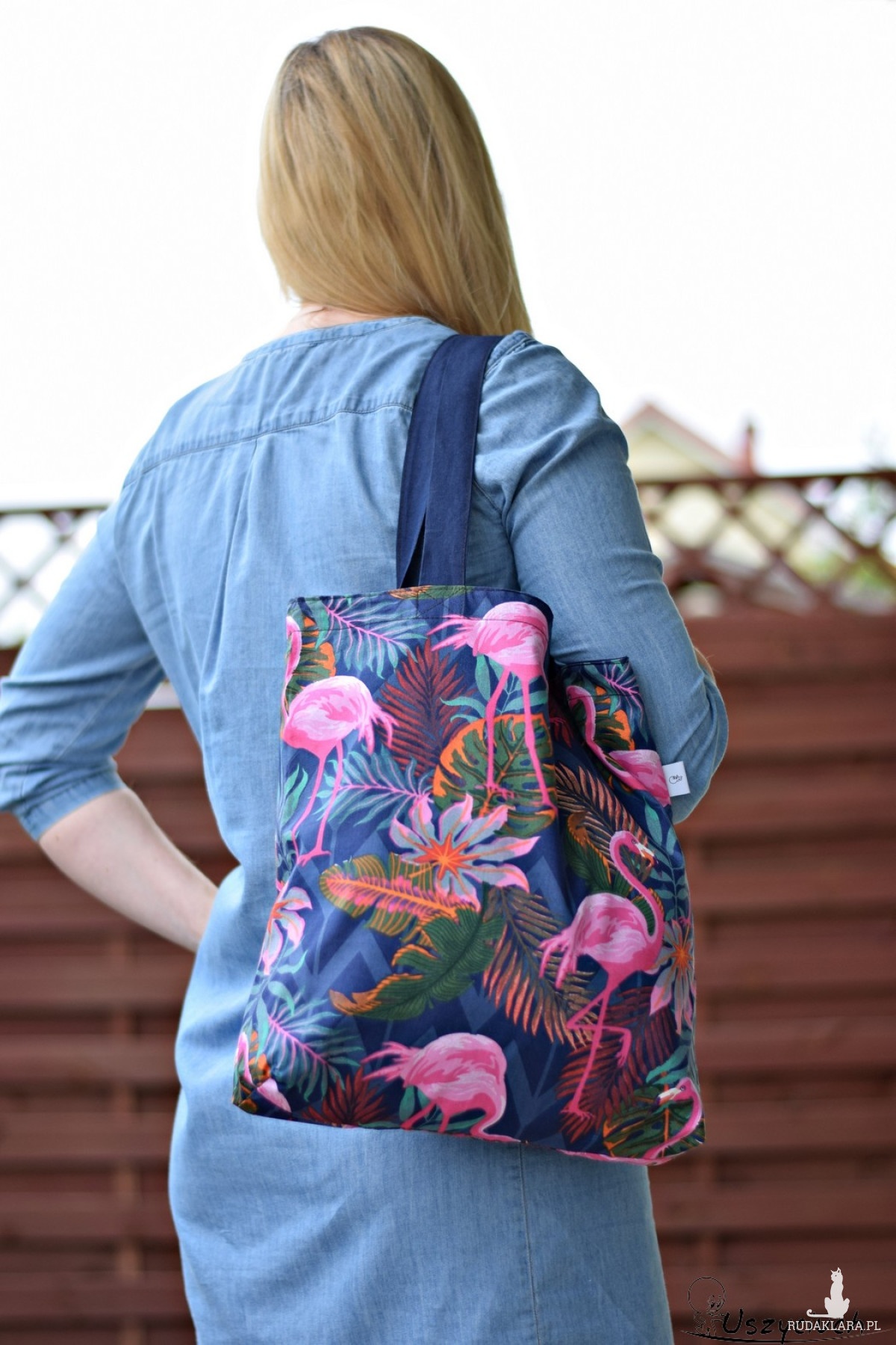 Torba na zakupy Shopperka eko torba, siatka na zakupy, torba zakupowa szoperka flamingi