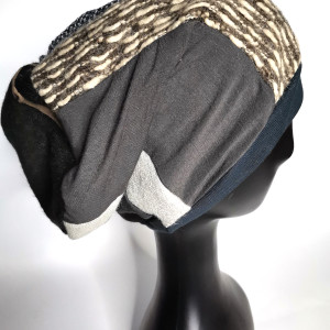 Czapka smerfetka patchworkowa