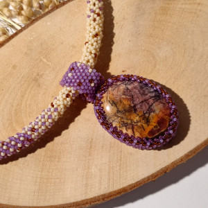 Camillion - naszyjnik z naturalnym jaspisem Picasso.