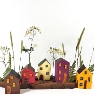 Osiedle domków jednorodzinnych - dekoracja.