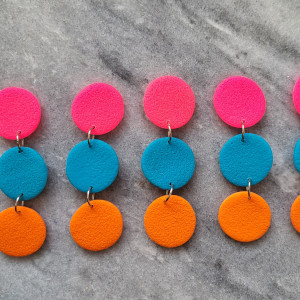 Geometric line. Kolczyki z gliny polimerowej