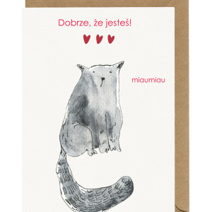 Kartka miłosna Miau Miau