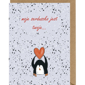 Kartka walentynkowa Serduszko