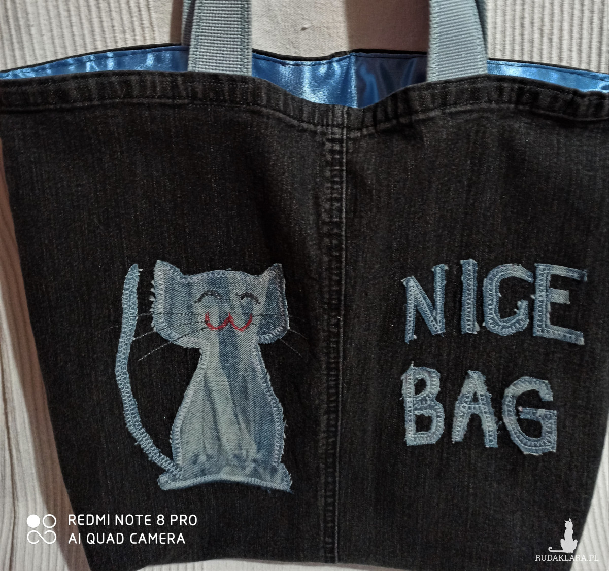 Jeansowa shopperka "nice bag"