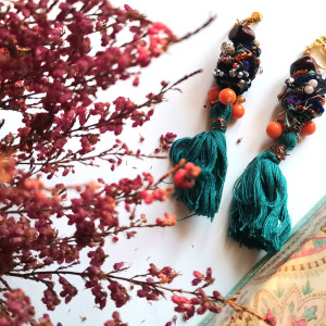 Klipsy niebieskie chwosty