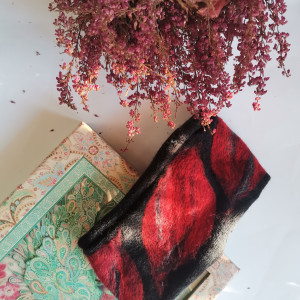 ciepła wełniana opaska filcowana zimowa