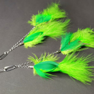 Kolczyki długie pióra