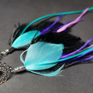 Kolczyki filigrany piora