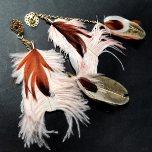 Kolczyki  filigrany piora