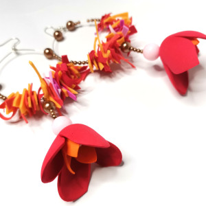 Kolczyki kwiaty koła leciutkie