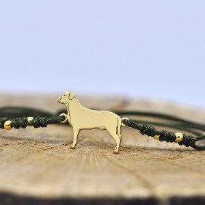 Duży szwajcarski pies pasterski - bransoletka z psem, srebro 925