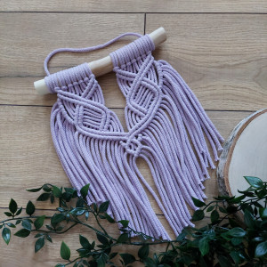 Makrama ścienna DIANA lila