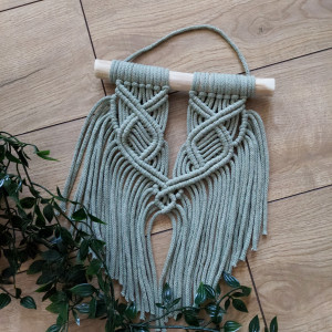 Makrama ścienna DIANA szałwia