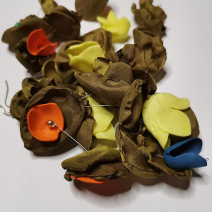 Kolczyki zielone kwiaty