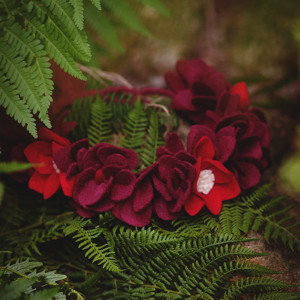 Wianek bordo-czerwień