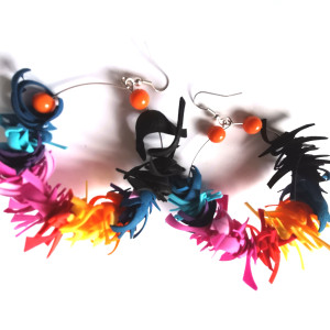 Kolczyki lekkie kolorowe koła