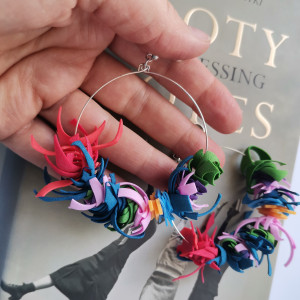 Kolczyki lekkie kolorowe koła