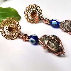 Kolczyki filigran z pirytem