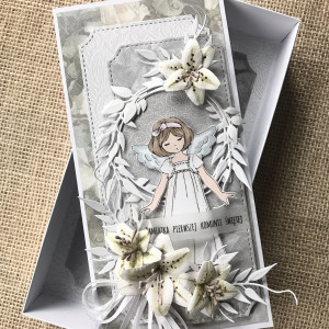 123,Komplet komunijny  dla dziewczynki z życzeniami