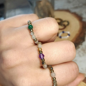 Pierścionki z labladorytem