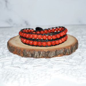 Bransoletka wrap koral