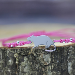 Szczur / Szczurek - bransoletka, srebro próby 925