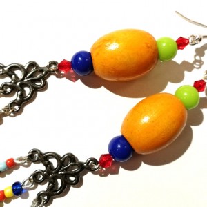 długie kolorowe kolczyki meksykańskie