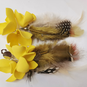 Klipsy kwiaty wiszące