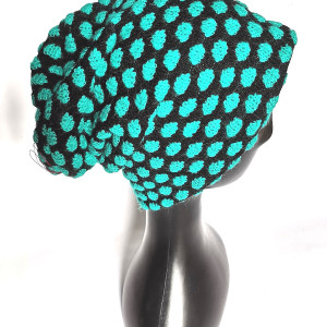 Czapka smerfetka z turkusem