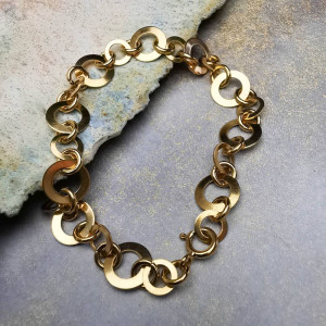 Bransoletka z pozłacanego mosiądzu c1015