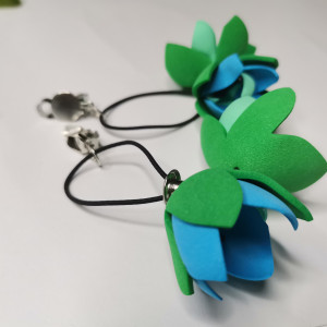 Klipsy kwiaty wiszące