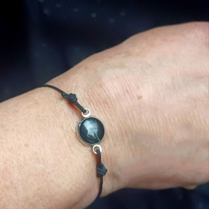 DELIKATNA BRANSOLETKA MINI CZARNA ELEGANCKA BRANSOLETKA