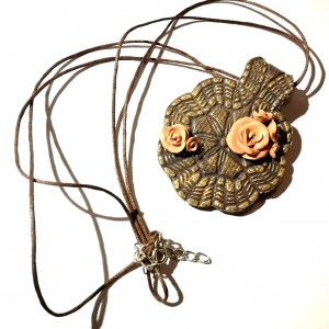 ręcznie formowany naszyjnik fimo