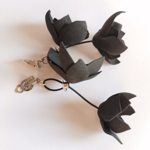 Klipsy kwiaty wiszące