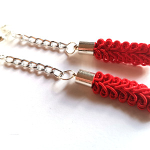 Klipsy czerwone folk