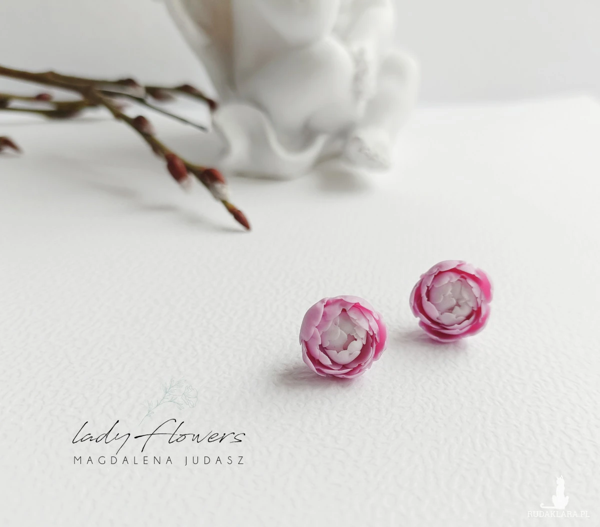 Kolczyki peonie