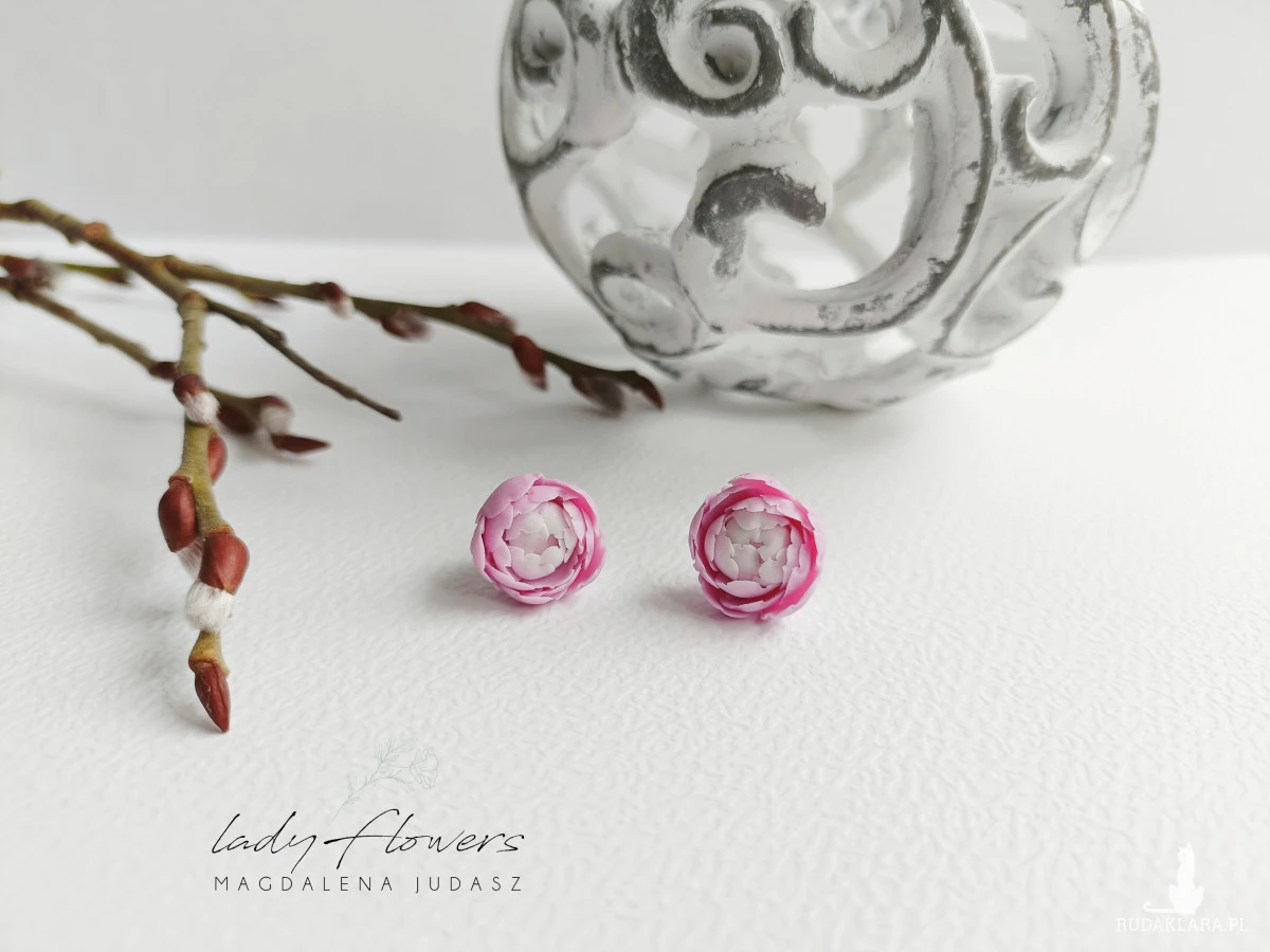 Kolczyki peonie
