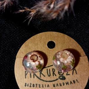 Kolczyki perłowe z kwiatami