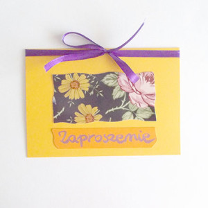 kolorowe zaproszenie bez tekstu, ogólne zaproszenie, żółte zaproszenie, vintage zaproszenie, kwiaty zaproszenie, puste zaproszenie,zaproszenie uniwersalne, zaproszenie na wieczór panieński, z