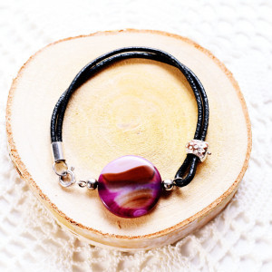 Rzemień z ametystem