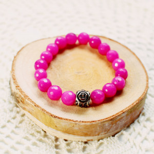 Bransoletka z różowym ametystem